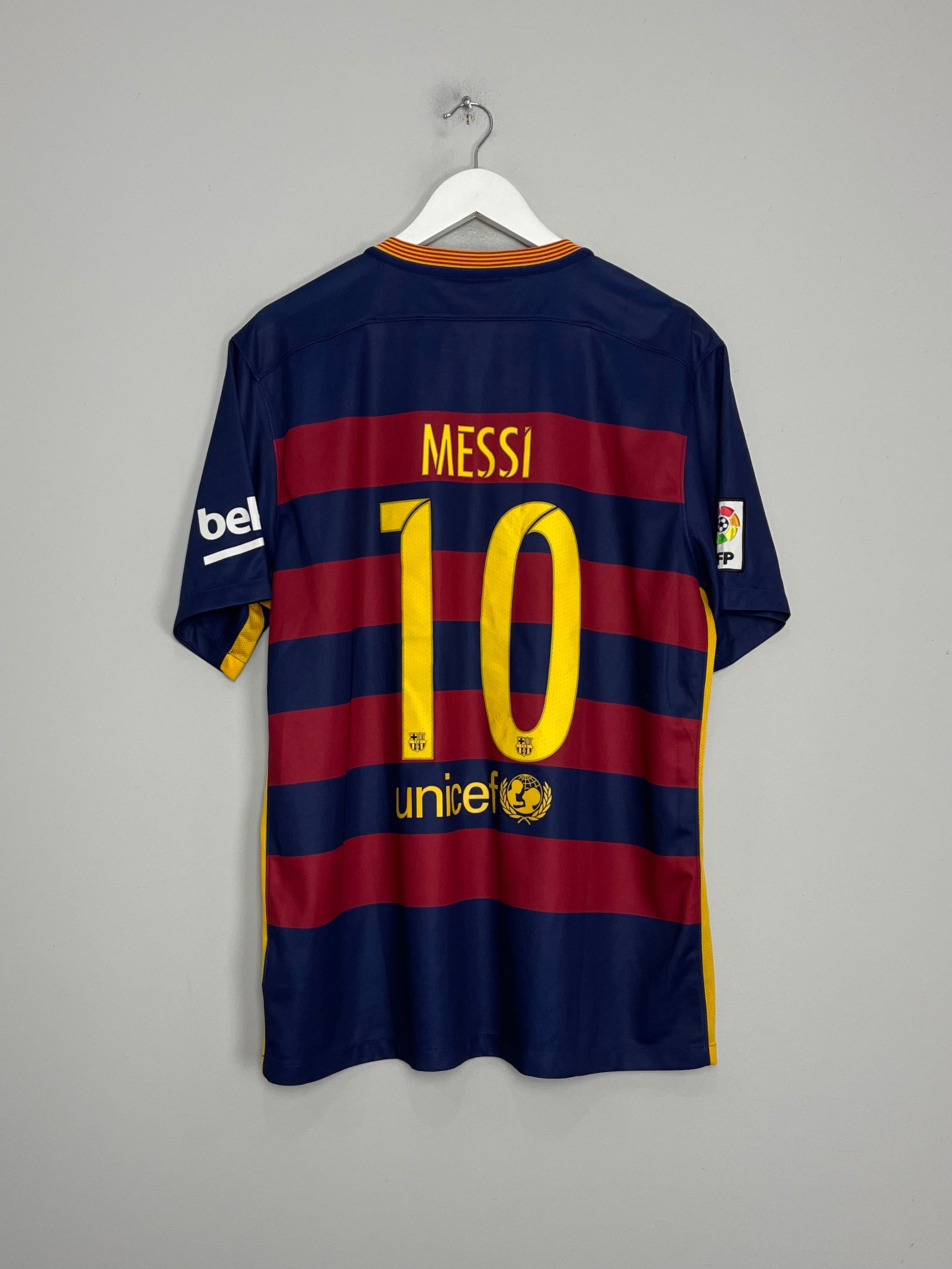 Shop 2015/16 BARCELONA MESSI #10 HOME SHIRT (XL) NIKE, classic football shirts, vintage football shirts & retro soccer jerseys at Cult Kits