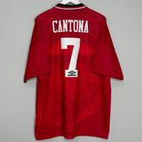 Shop 1994/96 MANCHESTER UNITED CANTONA #7 HOME SHIRT (XXL) UMBRO, classic football shirts, vintage football shirts & retro soccer jerseys at Cult Kits