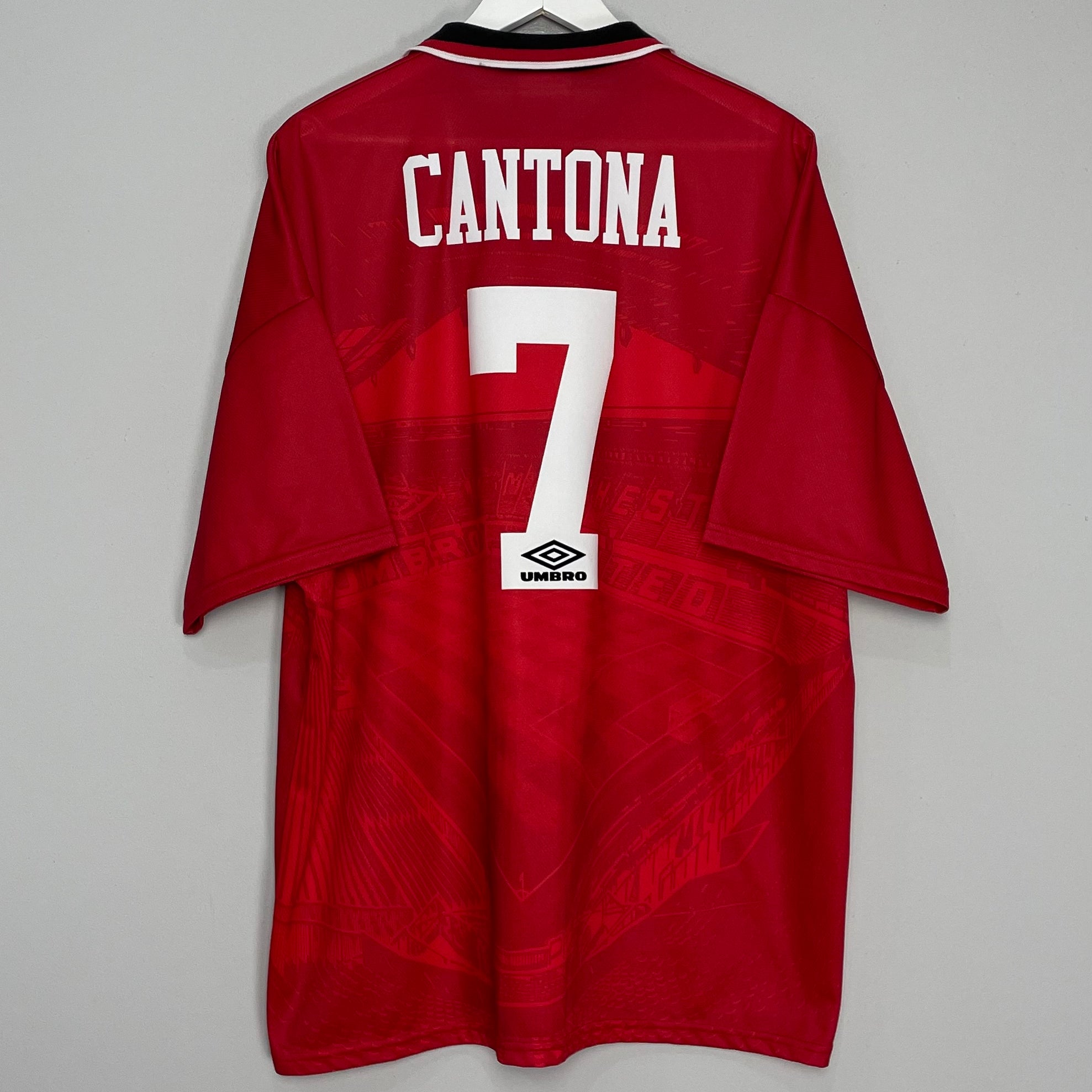 Shop 1994/96 MANCHESTER UNITED CANTONA #7 HOME SHIRT (XXL) UMBRO, classic football shirts, vintage football shirts & retro soccer jerseys at Cult Kits