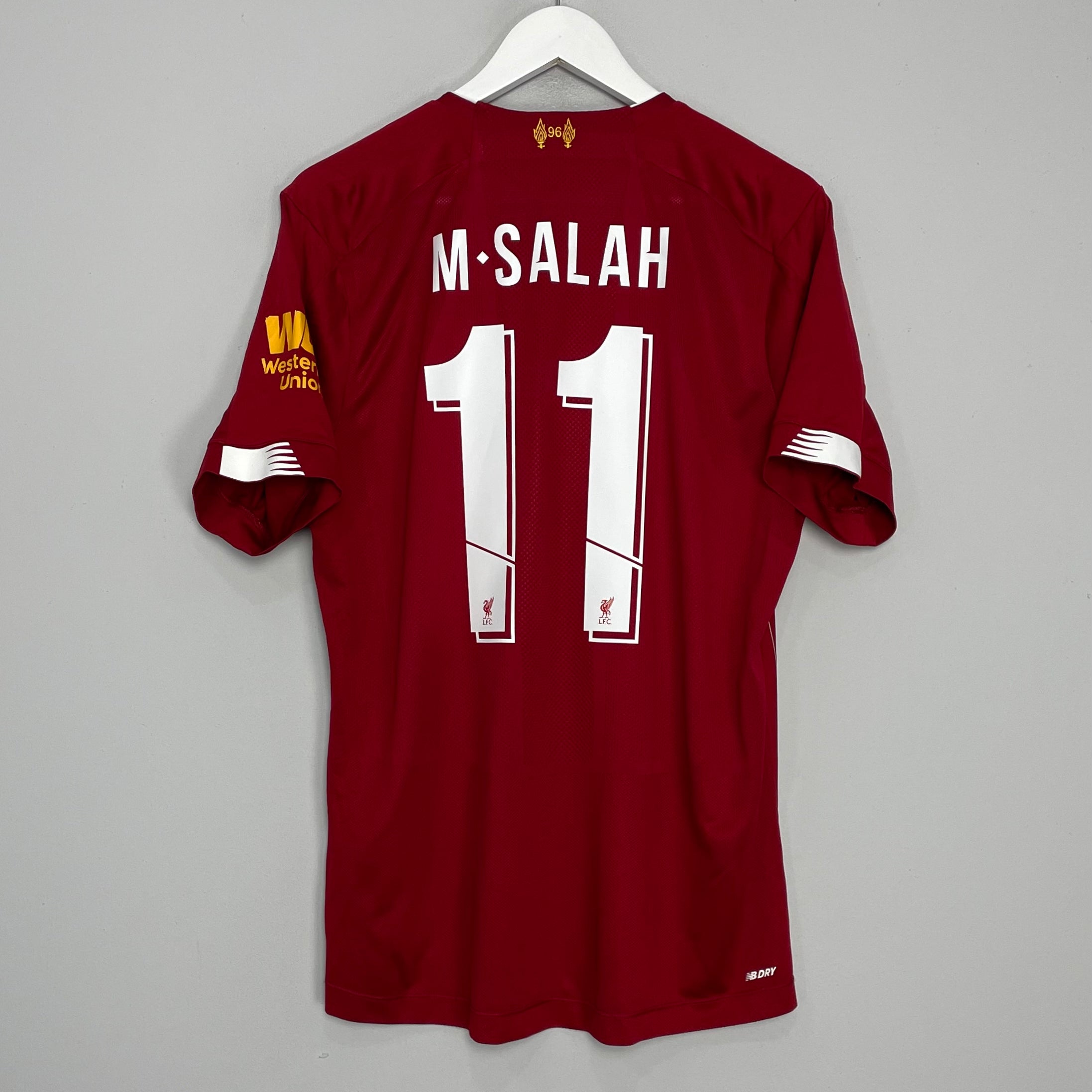 Shop 2019/20 LIVERPOOL SALAH #11 HOME SHIRT (L) NEW BALANCE, classic football shirts, vintage football shirts & retro soccer jerseys at Cult Kits