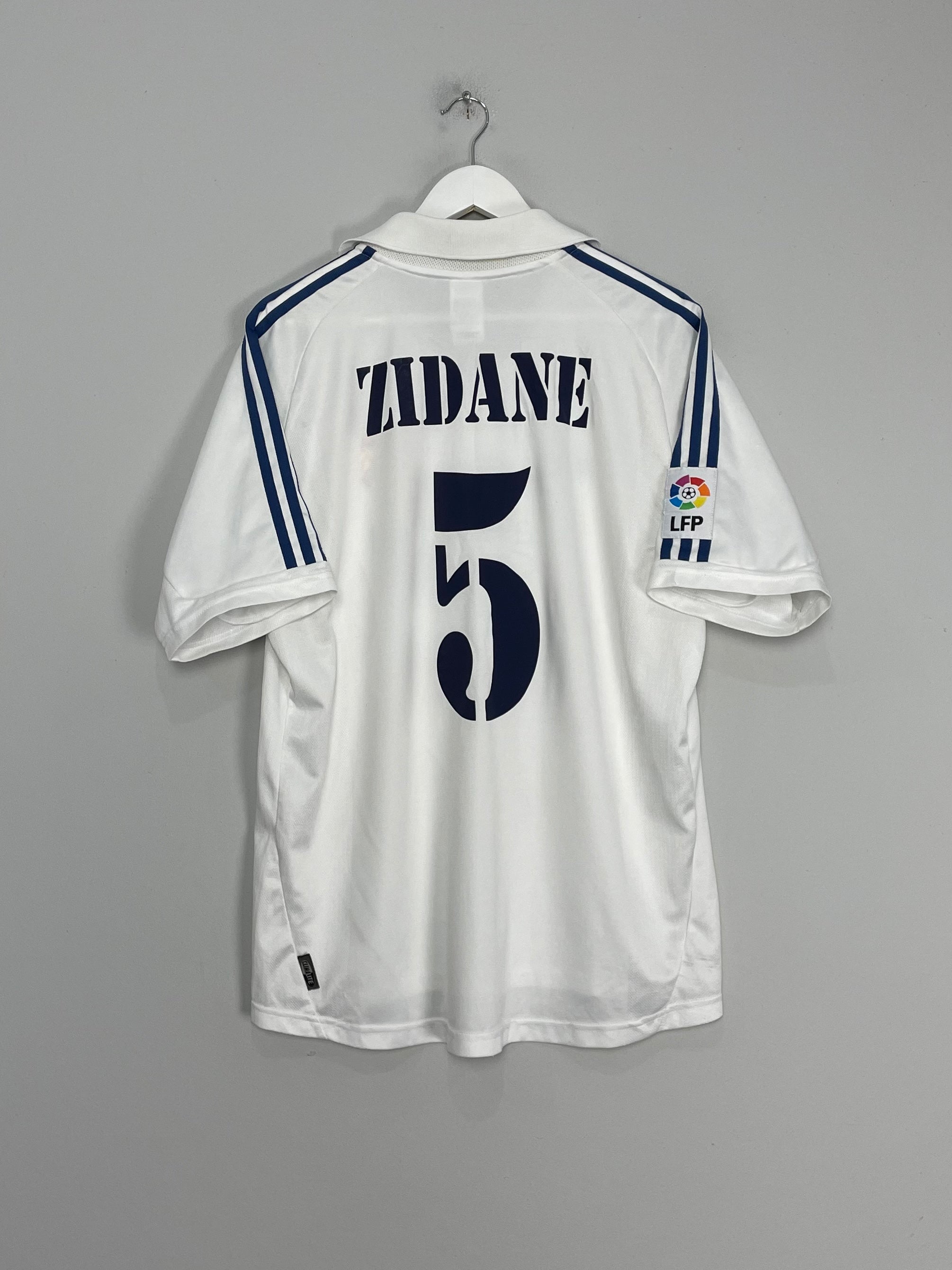 Shop 2001 REAL MADRID ZIDANE #5 HOME SHIRT (L) ADIDAS, classic football shirts, vintage football shirts & retro soccer jerseys at Cult Kits