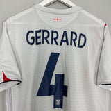 2005/07 ENGLAND GERRARD #4 HOME SHIRT (L) UMBRO