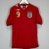 2006/08 ENGLAND ROONEY #9 AWAY SHIRT (S) UMBRO