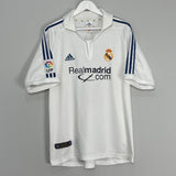 Shop 2001 REAL MADRID ZIDANE #5 HOME SHIRT (L) ADIDAS, classic football shirts, vintage football shirts & retro soccer jerseys at Cult Kits