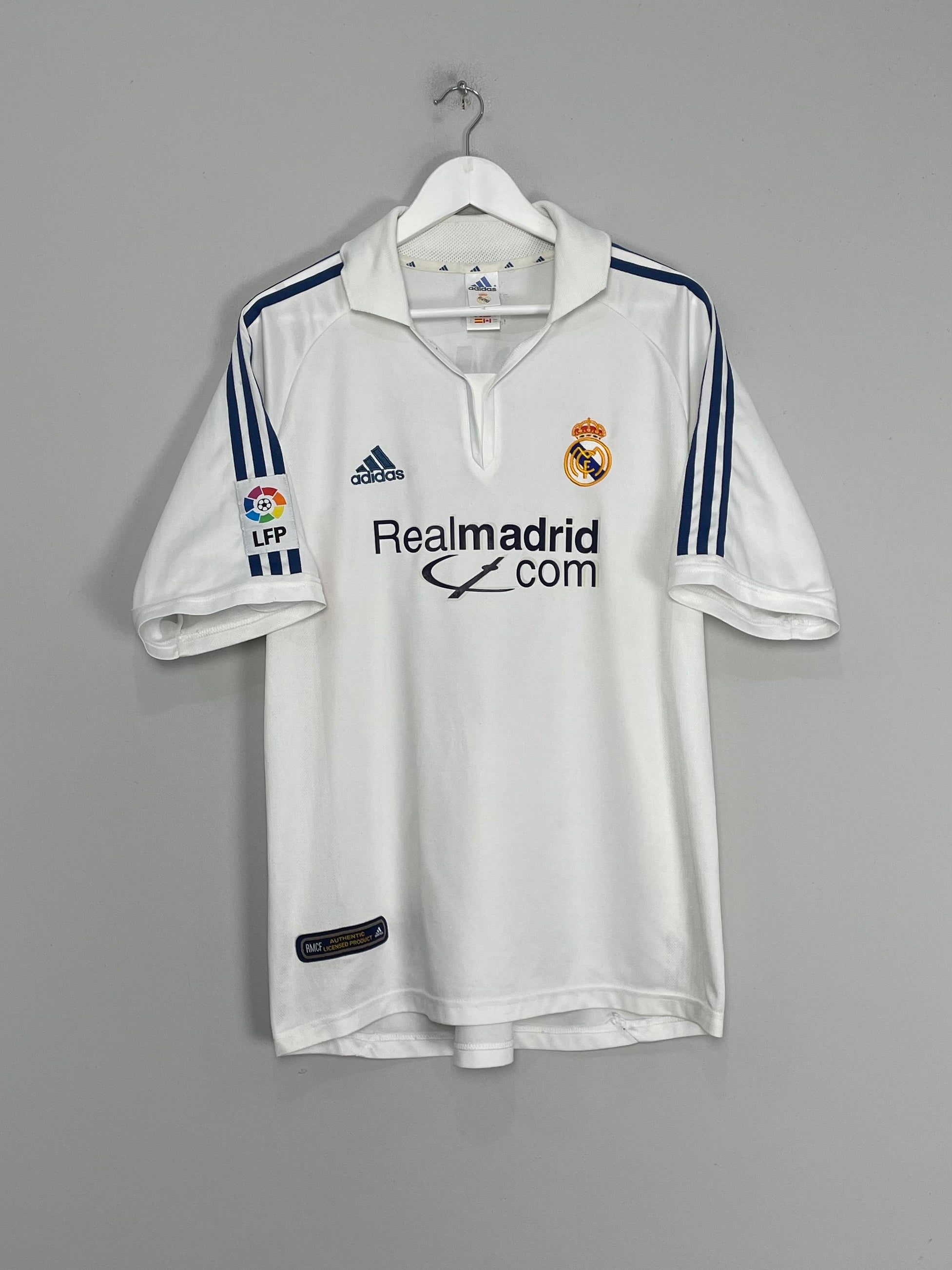 Shop 2001 REAL MADRID ZIDANE #5 HOME SHIRT (L) ADIDAS, classic football shirts, vintage football shirts & retro soccer jerseys at Cult Kits