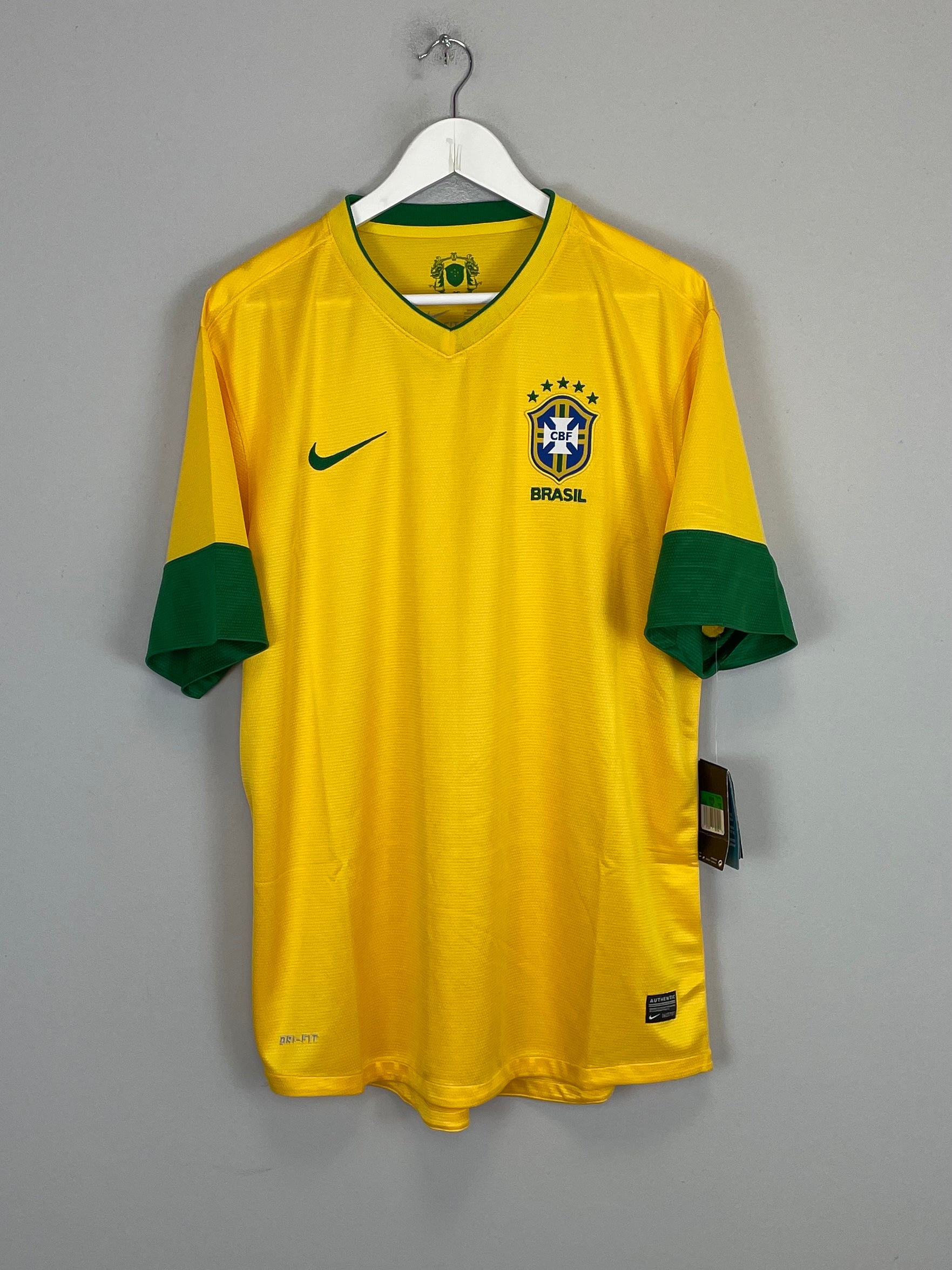 Shop 2012/13 BRAZIL *BNWT* HOME SHIRT (XL) NIKE, classic football shirts, vintage football shirts & retro soccer jerseys at Cult Kits