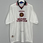 Shop 1996/97 MANCHESTER UNITED CANTONA #7 AWAY SHIRT (XXL) UMBRO, classic football shirts, vintage football shirts & retro soccer jerseys at Cult Kits