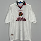 Shop 1996/97 MANCHESTER UNITED CANTONA #7 AWAY SHIRT (XXL) UMBRO, classic football shirts, vintage football shirts & retro soccer jerseys at Cult Kits