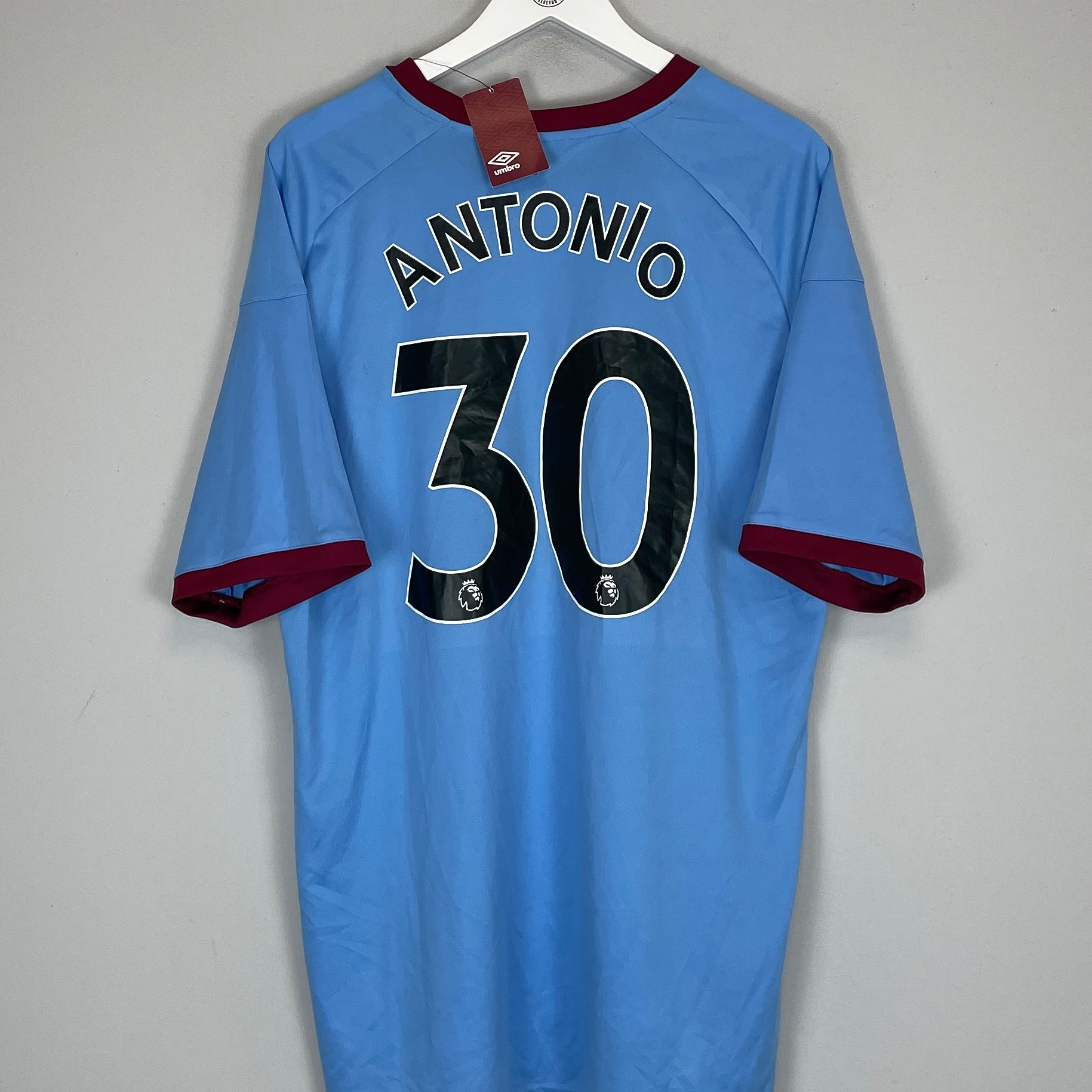 Shop 2020/21 WEST HAM ANTONIO #30 *BNWT* AWAY SHIRT (XXXL) UMBRO, classic football shirts, vintage football shirts & retro soccer jerseys at Cult Kits