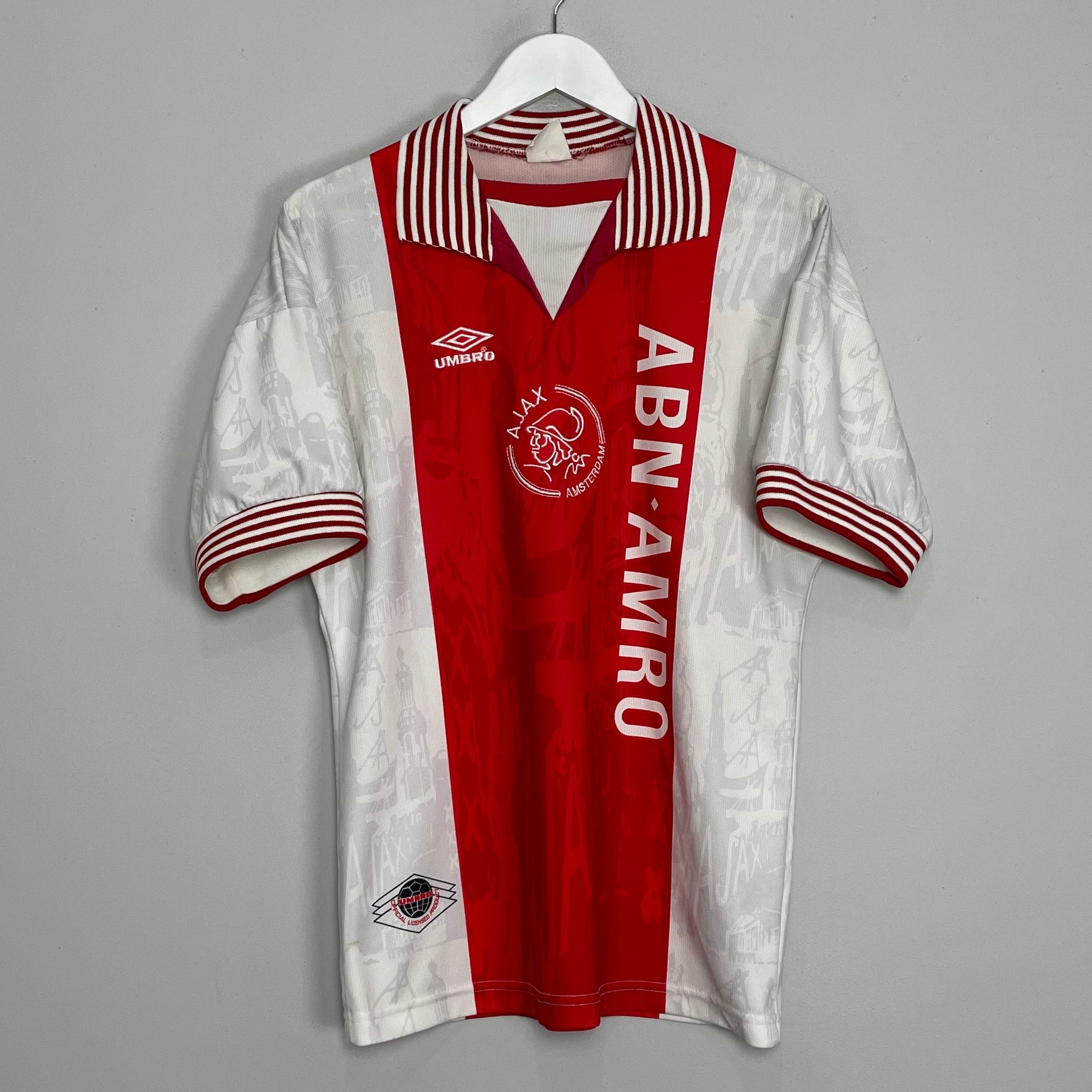 Shop 1996/97 AJAX HOME SHIRT (L) UMBRO, classic football shirts, vintage football shirts & retro soccer jerseys at Cult Kits