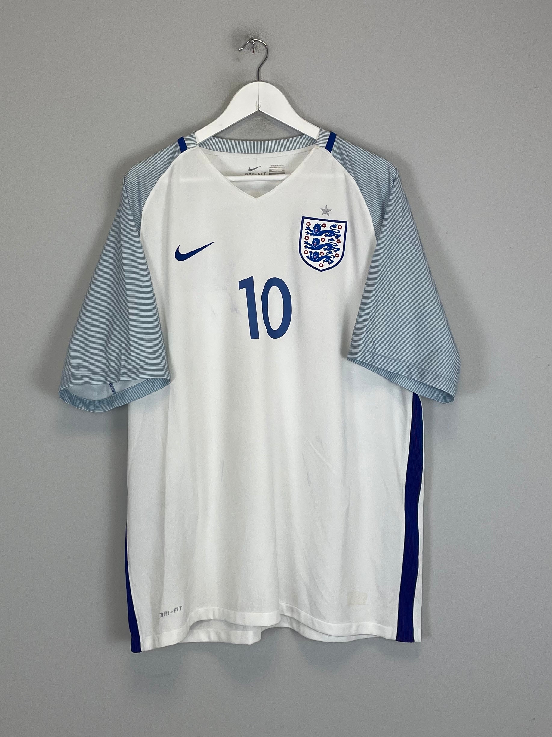 Shop 2016/17 ENGLAND ROONEY #10 HOME SHIRT (XXL) NIKE, classic football shirts, vintage football shirts & retro soccer jerseys at Cult Kits