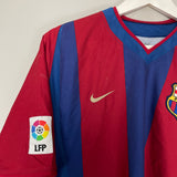2002/03 BARCELONA COCU #8 HOME SHIRT (M) NIKE