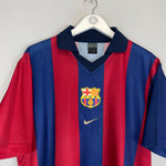 Shop 2000/01 BARCELONA HOME SHIRT (M) NIKE BASIC, classic football shirts, vintage football shirts & retro soccer jerseys at Cult Kits