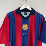 Shop 2000/01 BARCELONA HOME SHIRT (M) NIKE BASIC, classic football shirts, vintage football shirts & retro soccer jerseys at Cult Kits