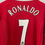 Shop 2004/06 MANCHESTER UNITED RONALDO #7 L/S HOME SHIRT (L) NIKE, classic football shirts, vintage football shirts & retro soccer jerseys at Cult Kits