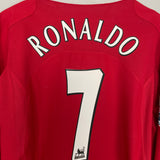 Shop 2004/06 MANCHESTER UNITED RONALDO #7 L/S HOME SHIRT (L) NIKE, classic football shirts, vintage football shirts & retro soccer jerseys at Cult Kits