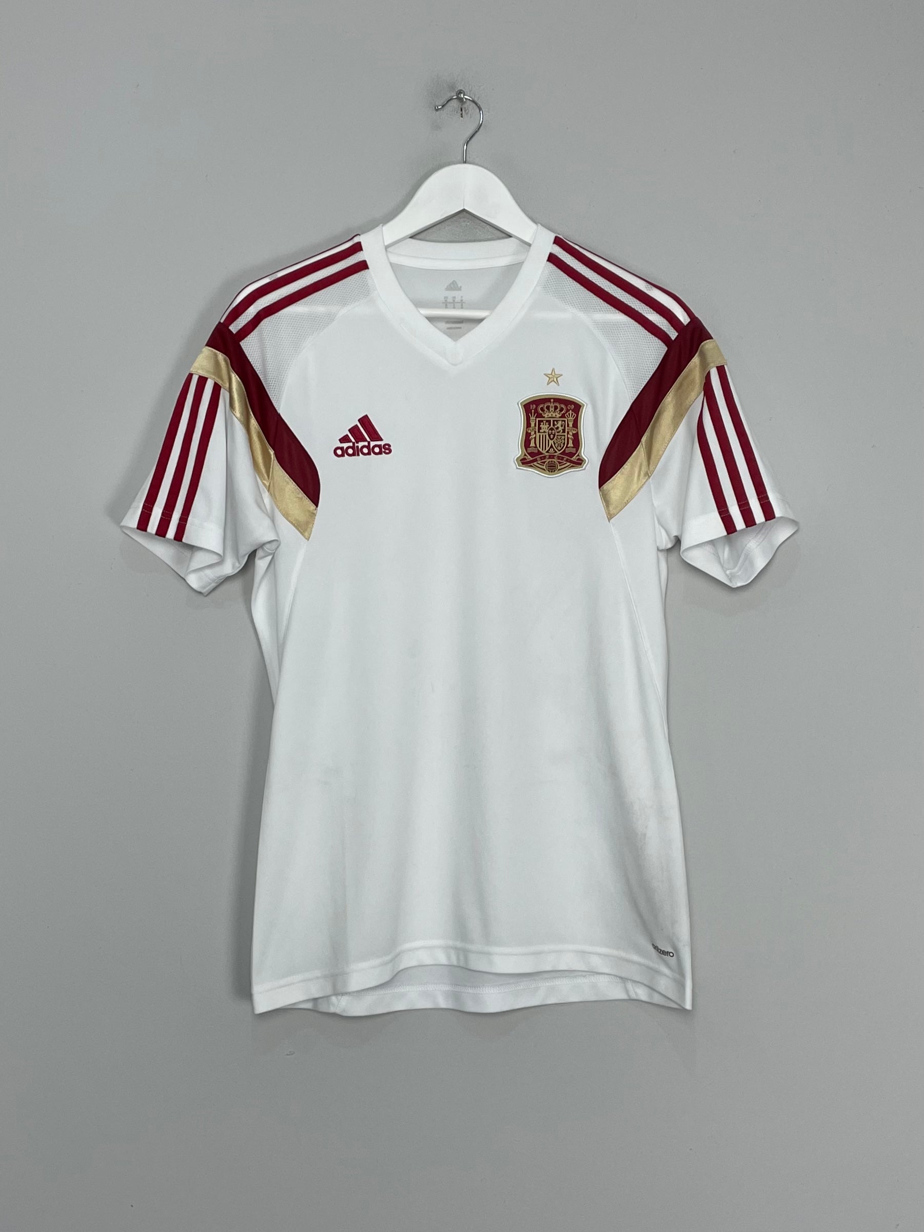 Shop 2014/15 SPAIN TRAINING SHIRT (M) ADIDAS, classic football shirts, vintage football shirts & retro soccer jerseys at Cult Kits