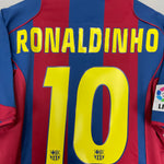 Shop 2004/05 BARCELONA RONALDINHO #10 HOME SHIRT (M) NIKE, classic football shirts, vintage football shirts & retro soccer jerseys at Cult Kits