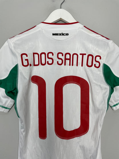 2010 MEXICO G.DOS SANTOS #10 BIOCENTENARIO *PLAYER ISSUE* AWAY SHIRT (S) ADIDAS