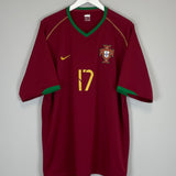Shop 2006/08 PORTUGAL C.RONALDO #17 HOME SHIRT (XXL) NIKE, classic football shirts, vintage football shirts & retro soccer jerseys at Cult Kits
