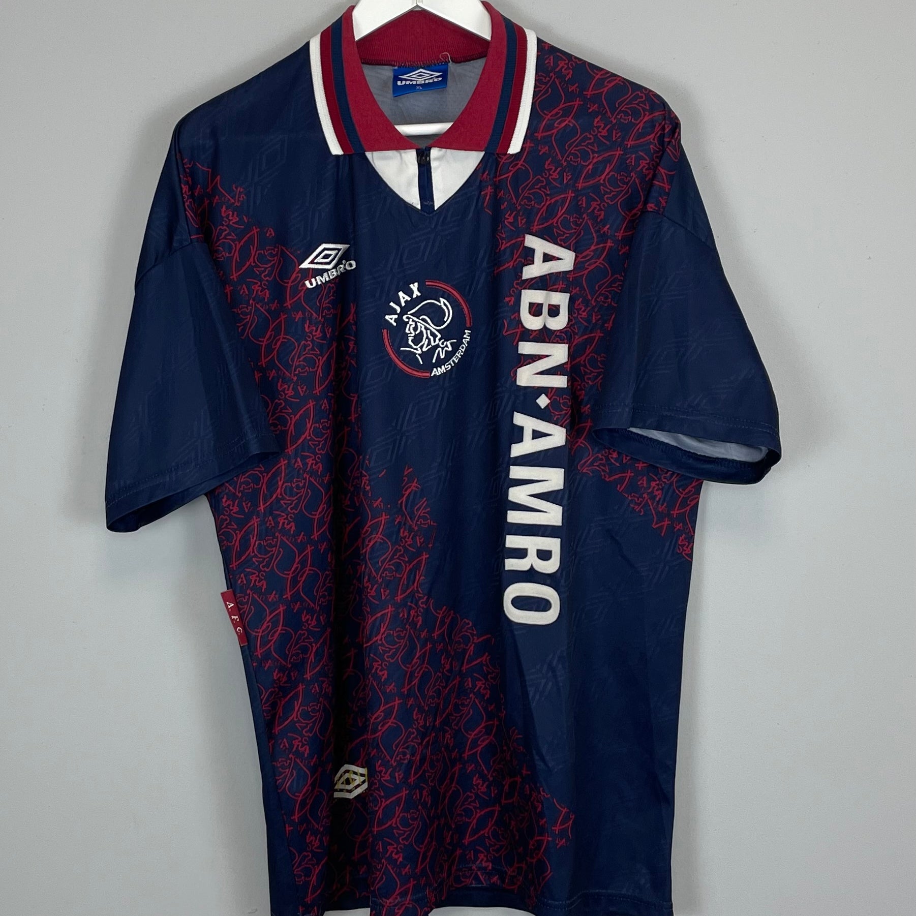 Shop 1994/95 AJAX AWAY SHIRT (XL) UMBRO, classic football shirts, vintage football shirts & retro soccer jerseys at Cult Kits