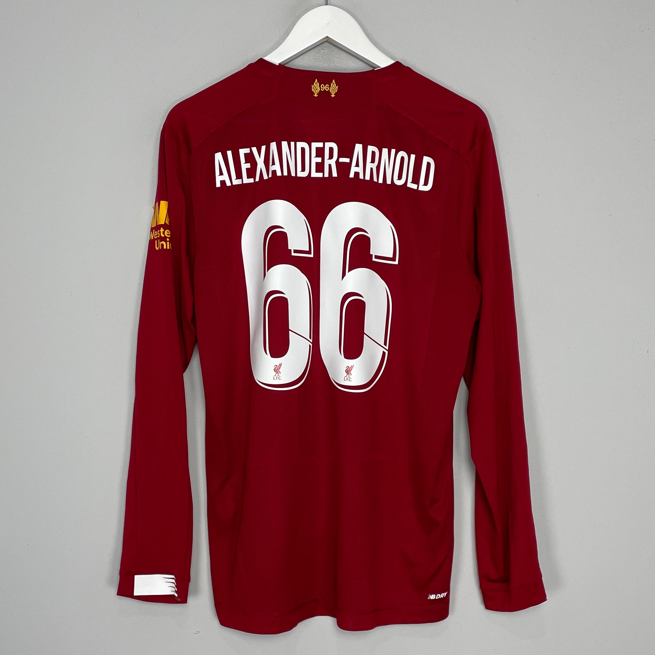 Shop 2019/20 LIVERPOOL ALEXANDER ARNOLD #66 L/S HOME SHIRT (L) NEW BALANCE, classic football shirts, vintage football shirts & retro soccer jerseys at Cult Kits