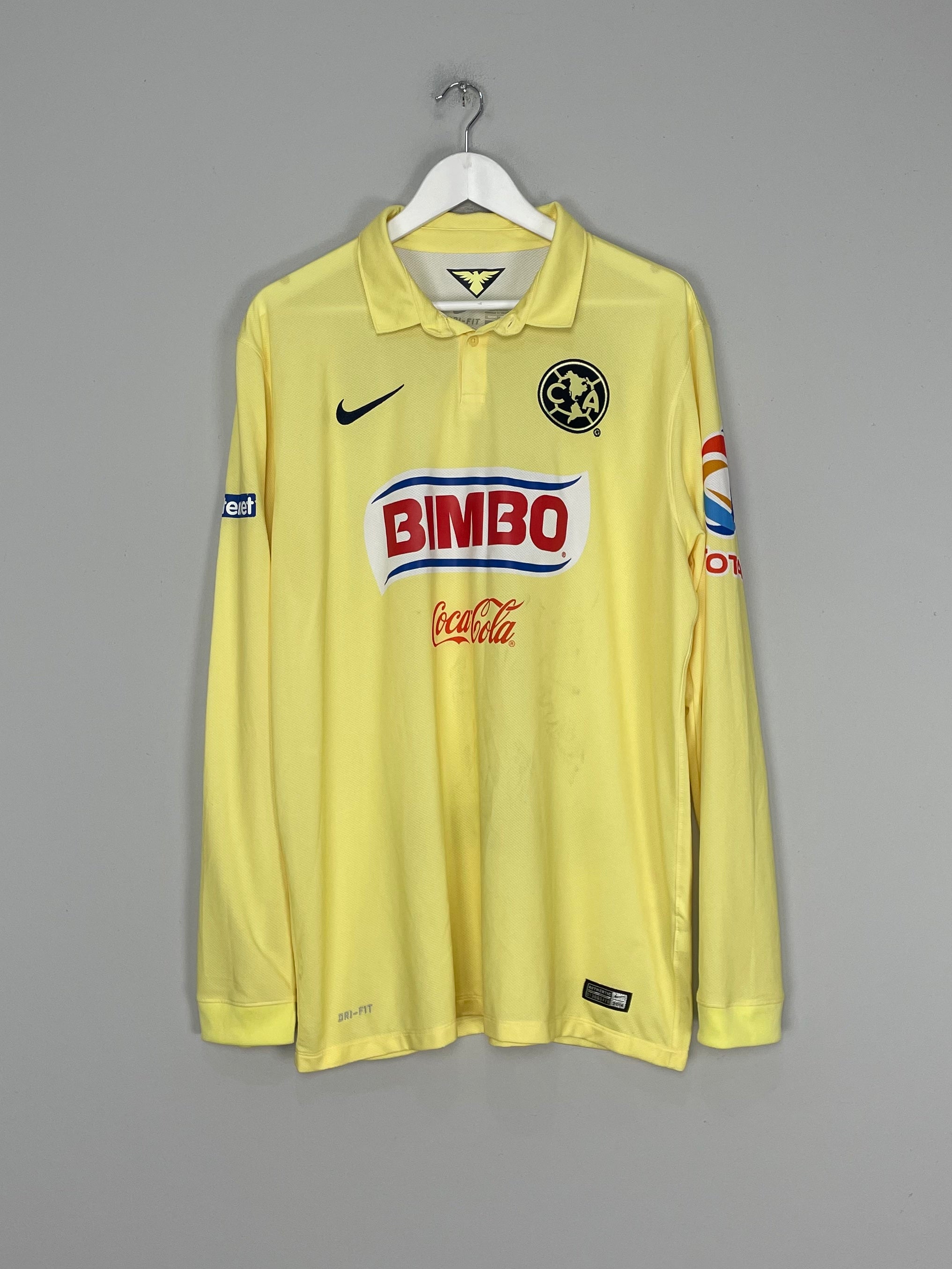 Shop 2014/15 CLUB AMERICA L/S HOME SHIRT (XL) NIKE, classic football shirts, vintage football shirts & retro soccer jerseys at Cult Kits
