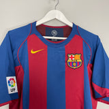Shop 2004/05 BARCELONA RONALDINHO #10 HOME SHIRT (M) NIKE, classic football shirts, vintage football shirts & retro soccer jerseys at Cult Kits