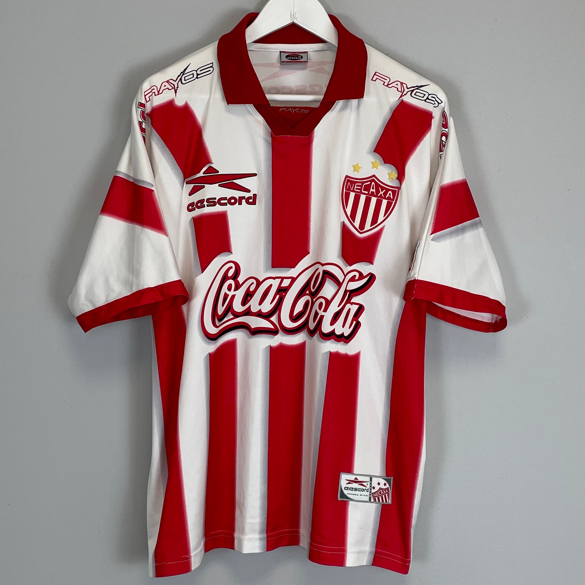 Shop 1999/00 NECAXA #11 HOME SHIRT (L) EESCORD, classic football shirts, vintage football shirts & retro soccer jerseys at Cult Kits