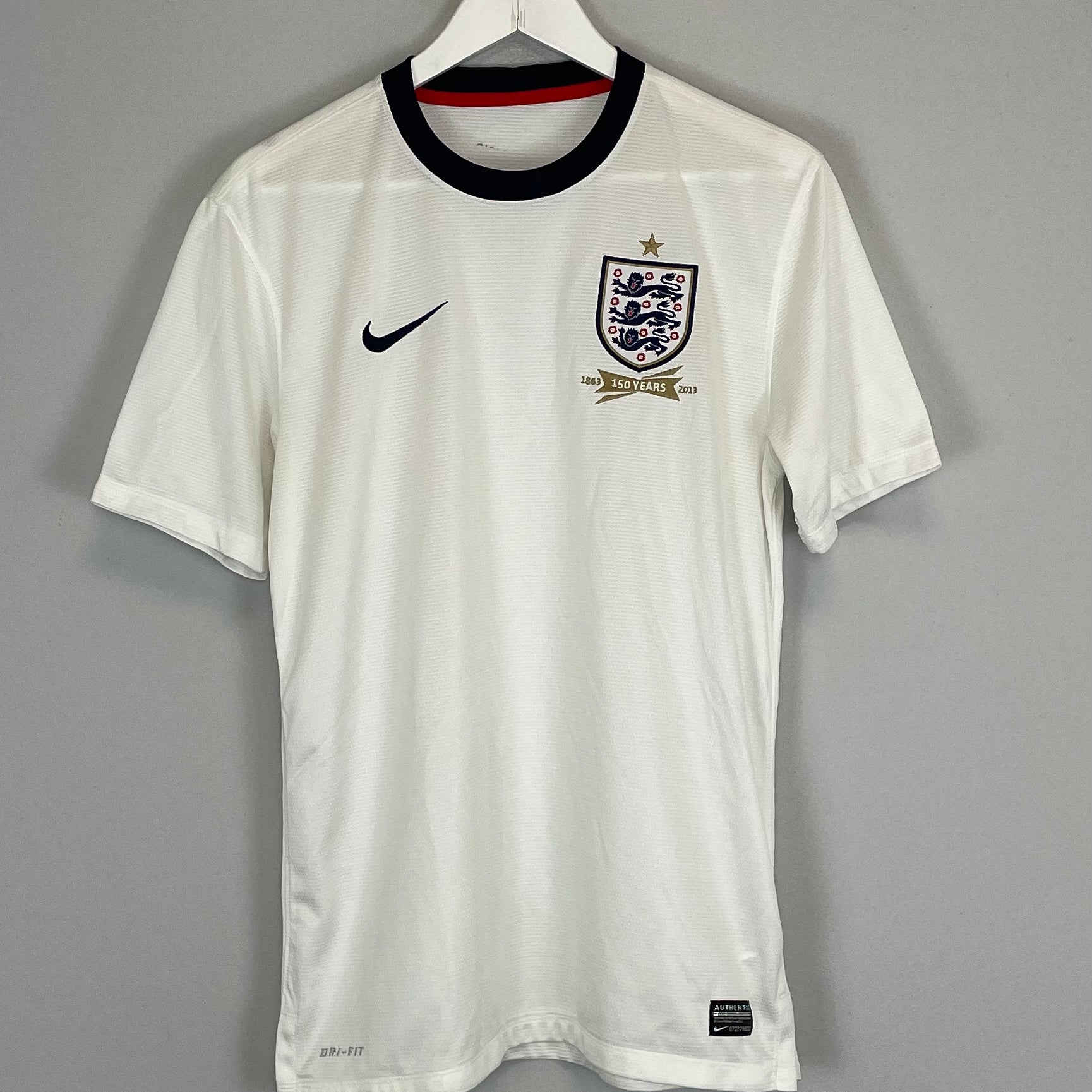 Shop 2013 ENGLAND *150 YEAR* HOME SHIRT (M) NIKE, classic football shirts, vintage football shirts & retro soccer jerseys at Cult Kits