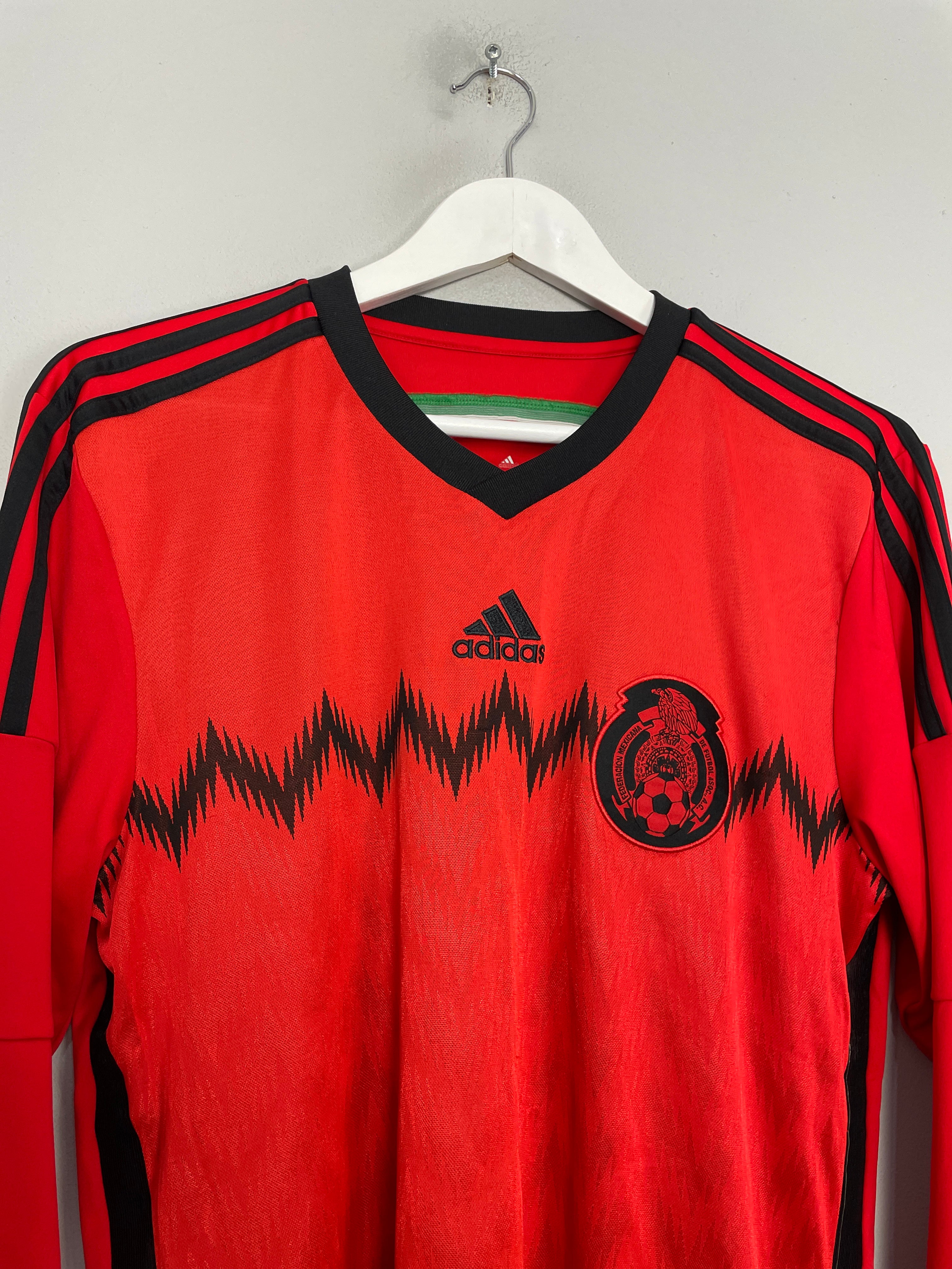 Shop 2014/15 MEXICO L/S AWAY SHIRT (M) ADIDAS, classic football shirts, vintage football shirts & retro soccer jerseys at Cult Kits