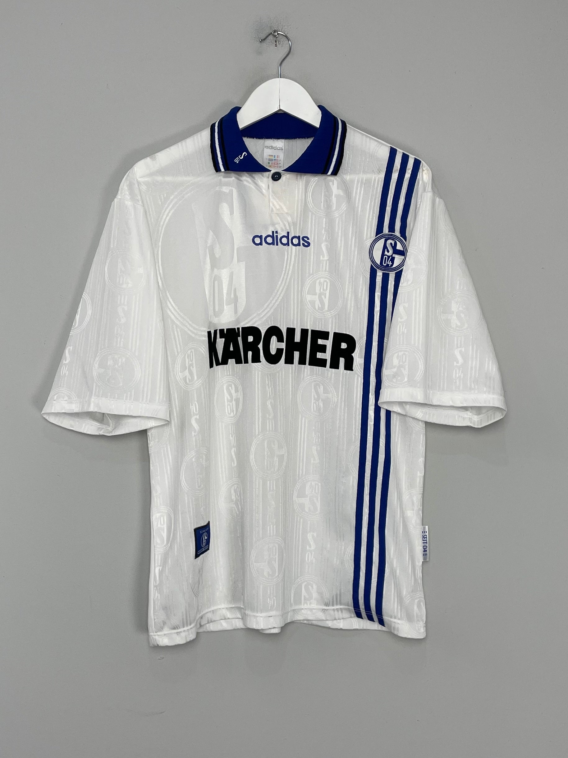 Shop 1996/97 SCHALKE AWAY SHIRT (L) ADIDAS, classic football shirts, vintage football shirts & retro soccer jerseys at Cult Kits