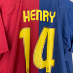 Shop 2008/09 BARCELONA HENRY #14 HOME SHIRT (L) NIKE, classic football shirts, vintage football shirts & retro soccer jerseys at Cult Kits