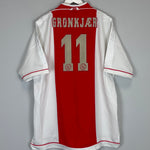 Shop 1999/00 AJAX GRONKJAER #11 HOME SHIRT (XXL) UMBRO, classic football shirts, vintage football shirts & retro soccer jerseys at Cult Kits