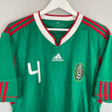 Shop 2010 MEXICO R.MARQUEZ #4 HOME SHIRT (L) ADIDAS, classic football shirts, vintage football shirts & retro soccer jerseys at Cult Kits