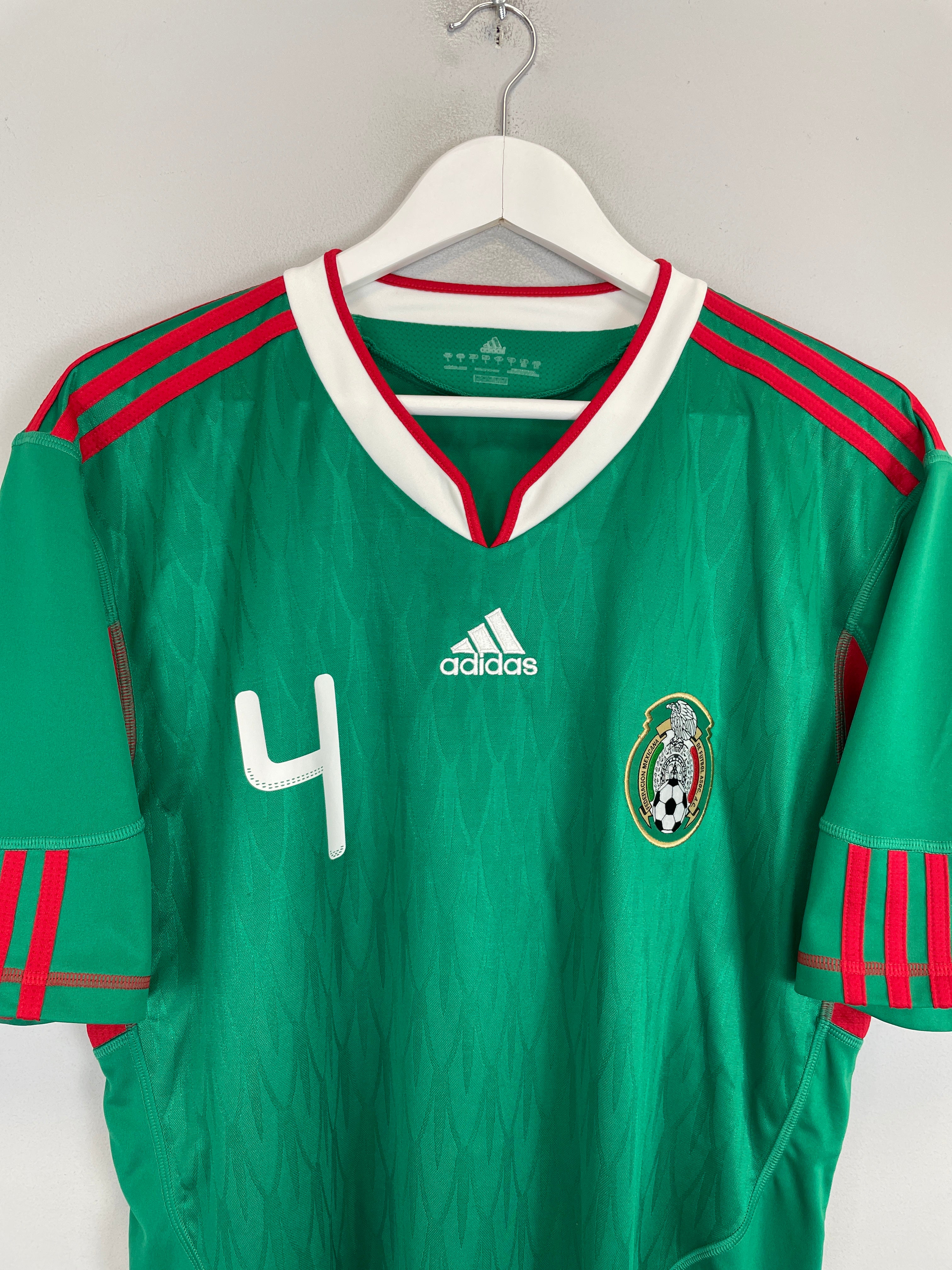 Shop 2010 MEXICO R.MARQUEZ #4 HOME SHIRT (L) ADIDAS, classic football shirts, vintage football shirts & retro soccer jerseys at Cult Kits