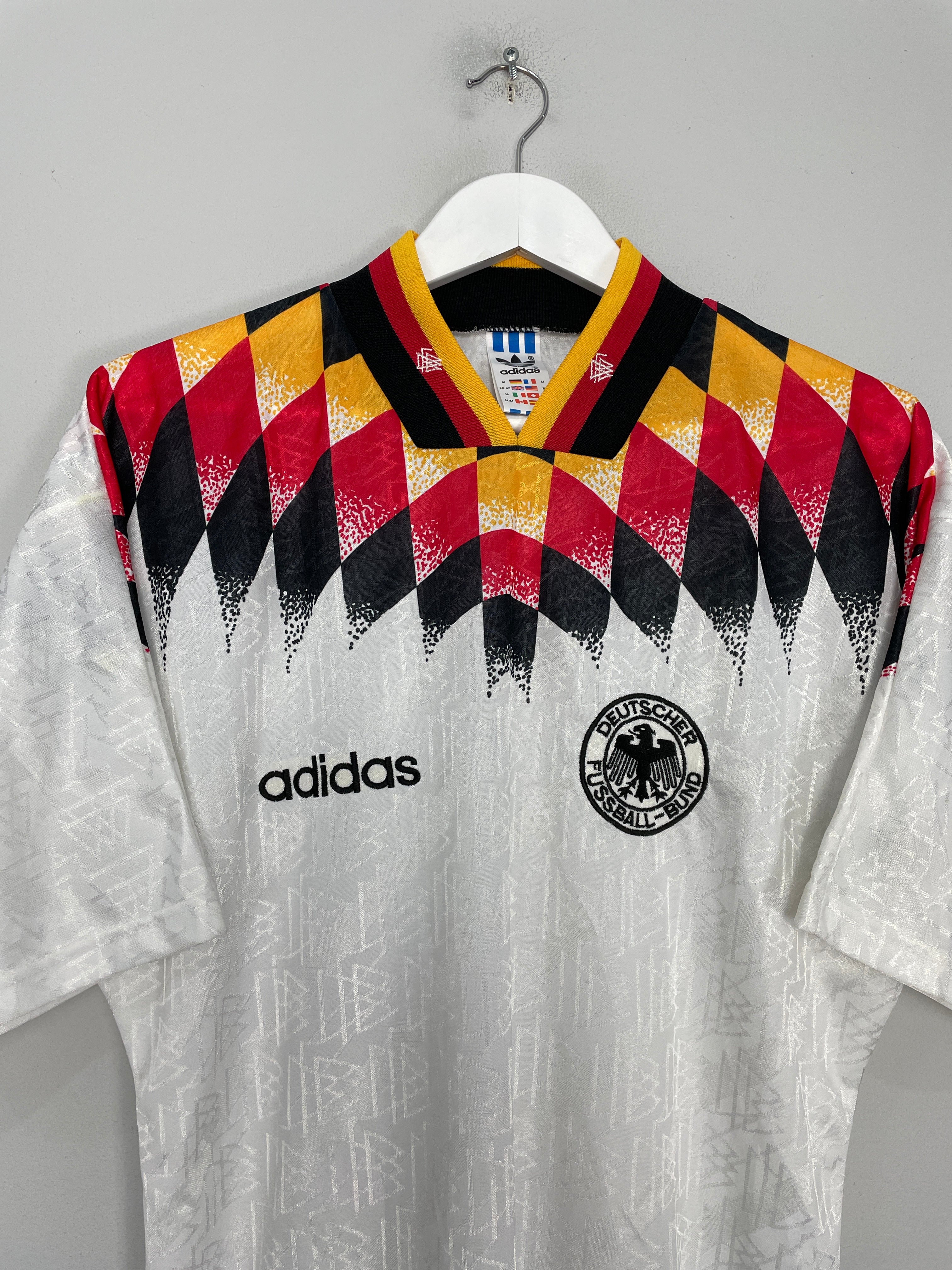 Shop 1994 GERMANY HOME SHIRT (M) ADIDAS, classic football shirts, vintage football shirts & retro soccer jerseys at Cult Kits
