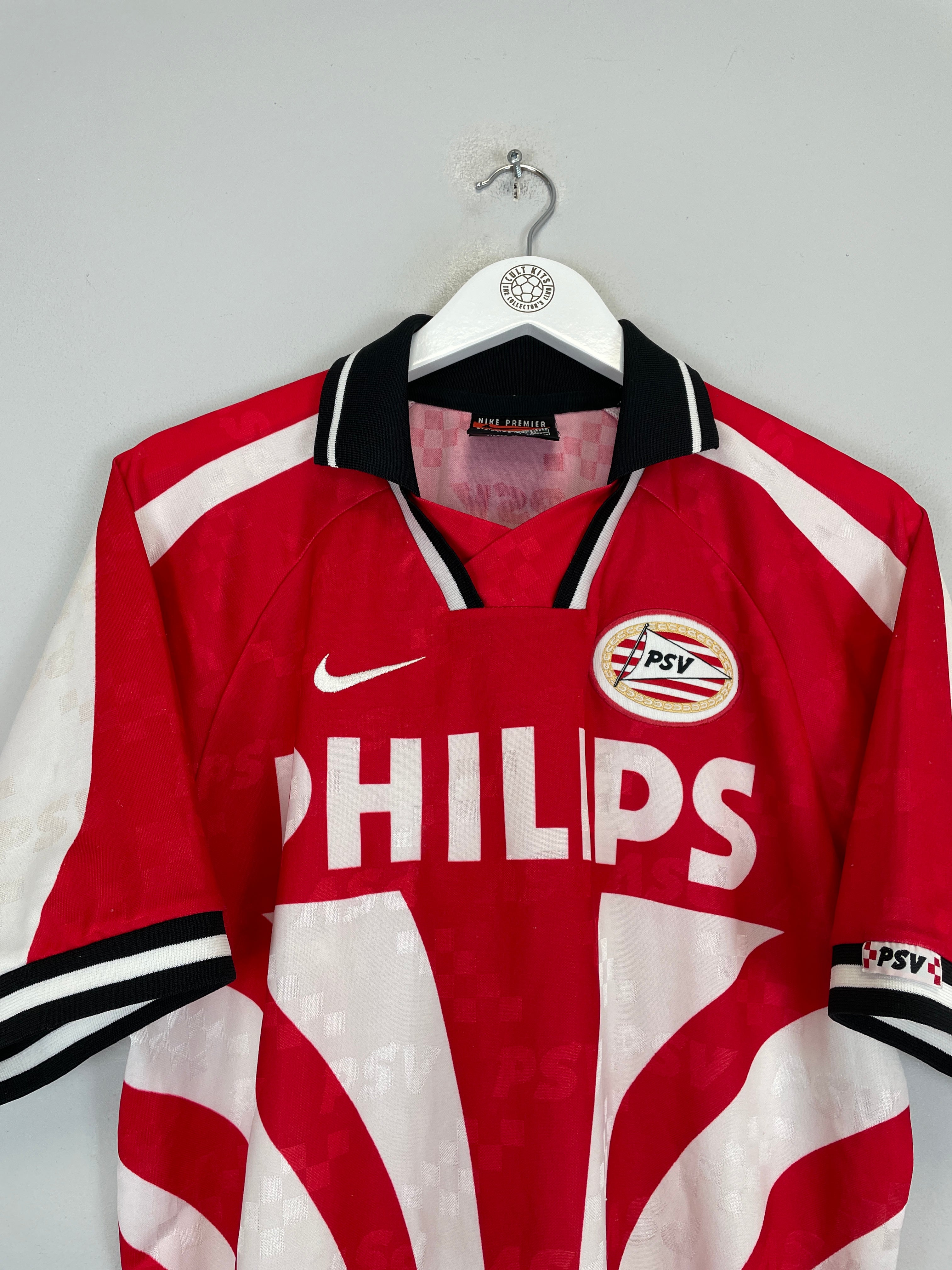 Shop 1996/97 PSV HOME SHIRT (L) NIKE, classic football shirts, vintage football shirts & retro soccer jerseys at Cult Kits