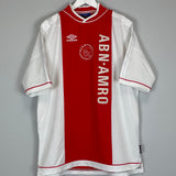 Shop 1999/00 AJAX GRONKJAER #11 HOME SHIRT (XXL) UMBRO, classic football shirts, vintage football shirts & retro soccer jerseys at Cult Kits