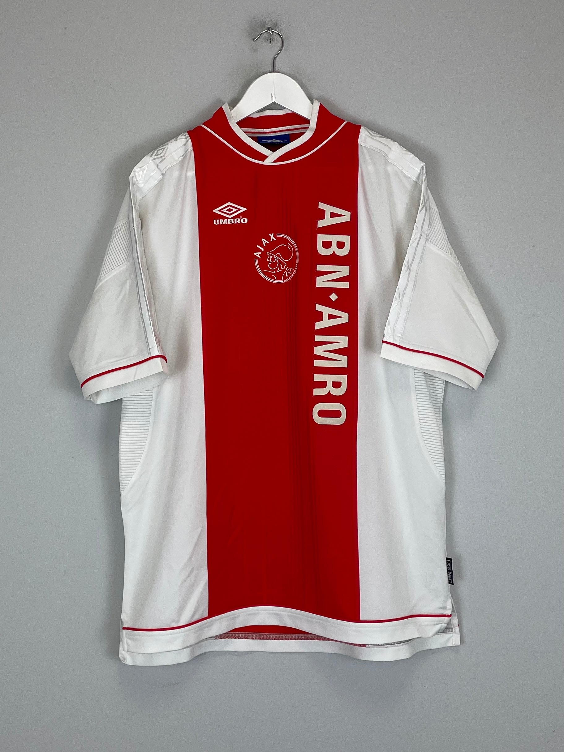 Shop 1999/00 AJAX GRONKJAER #11 HOME SHIRT (XXL) UMBRO, classic football shirts, vintage football shirts & retro soccer jerseys at Cult Kits