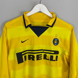 2003/04 INTER MILAN ADRIANO #10 L/S AWAY SHIRT (S) NIKE
