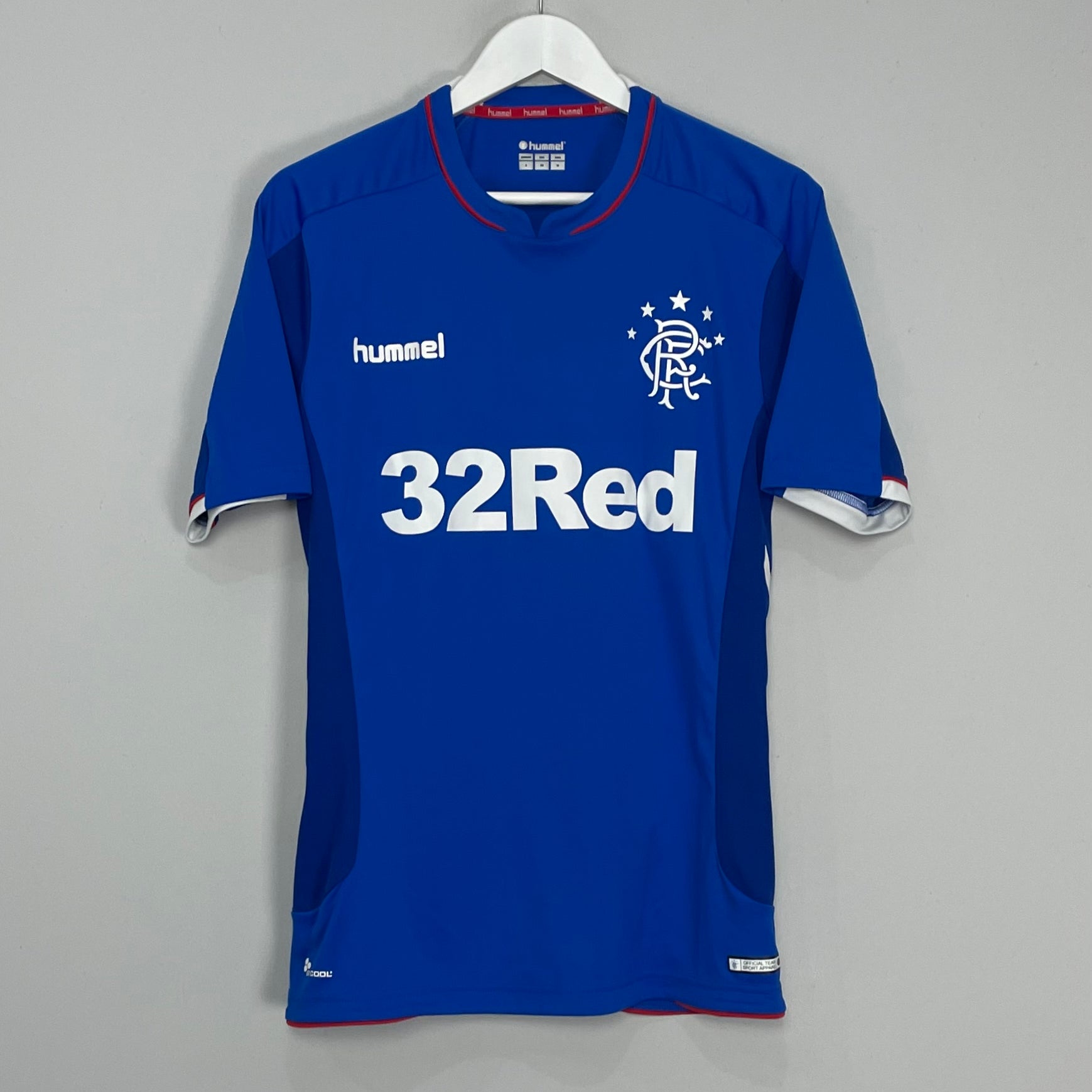 Shop 2018/19 RANGERS HOME SHIRT (S) HUMMEL, classic football shirts, vintage football shirts & retro soccer jerseys at Cult Kits