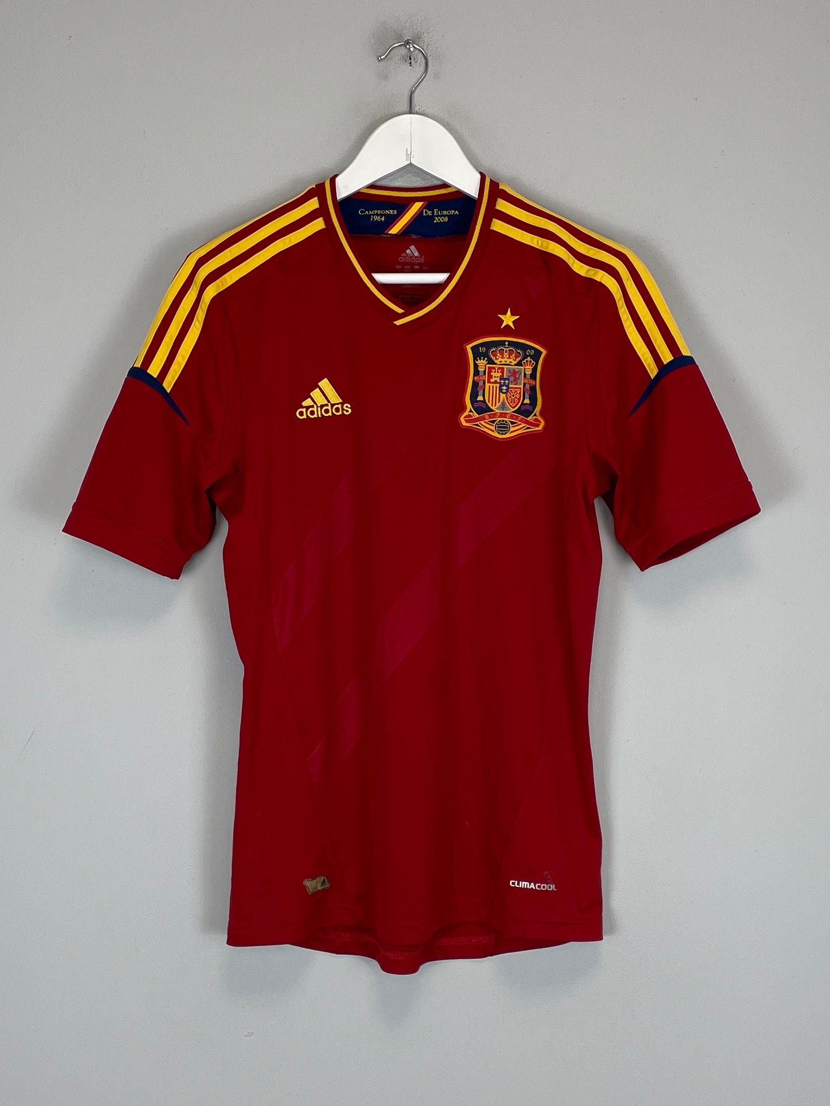 Shop 2012/13 SPAIN HOME SHIRT (S) ADIDAS, classic football shirts, vintage football shirts & retro soccer jerseys at Cult Kits