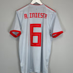 Shop 2018/19 SPAIN A.INIESTA #6 AWAY SHIRT (L) ADIDAS, classic football shirts, vintage football shirts & retro soccer jerseys at Cult Kits