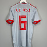 Shop 2018/19 SPAIN A.INIESTA #6 AWAY SHIRT (L) ADIDAS, classic football shirts, vintage football shirts & retro soccer jerseys at Cult Kits