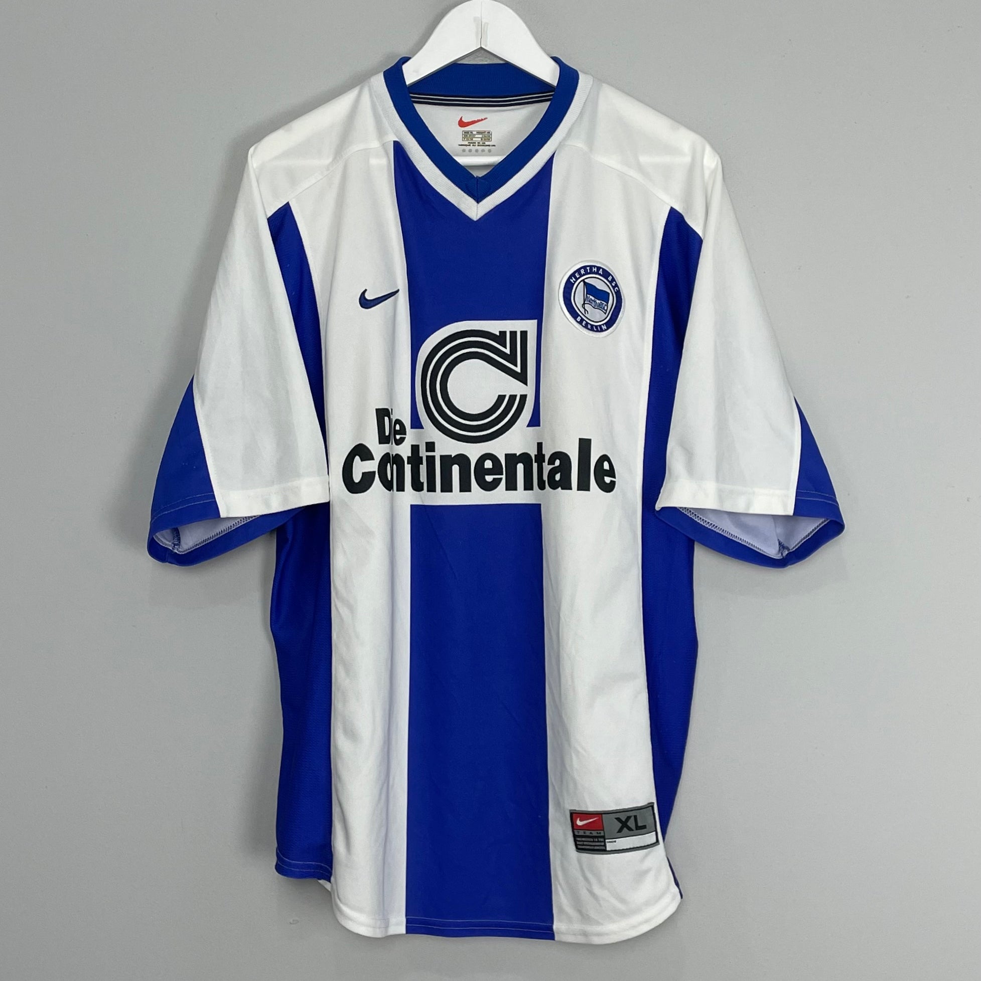 Shop 1998/00 HERTHA BERLIN HOME SHIRT (XL) NIKE, classic football shirts, vintage football shirts & retro soccer jerseys at Cult Kits