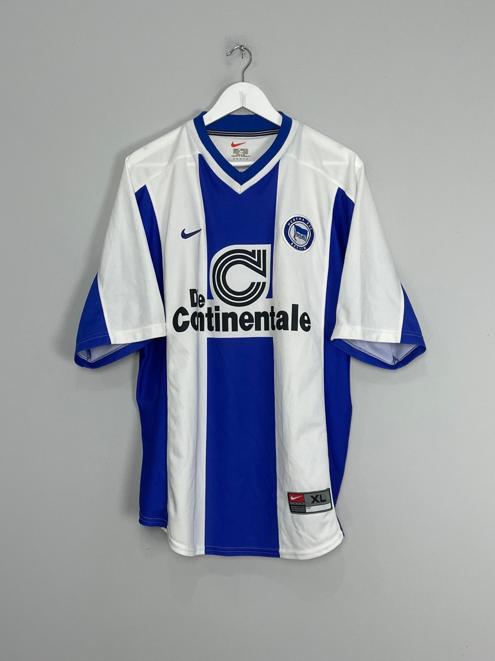 Shop 1998/00 HERTHA BERLIN HOME SHIRT (XL) NIKE, classic football shirts, vintage football shirts & retro soccer jerseys at Cult Kits