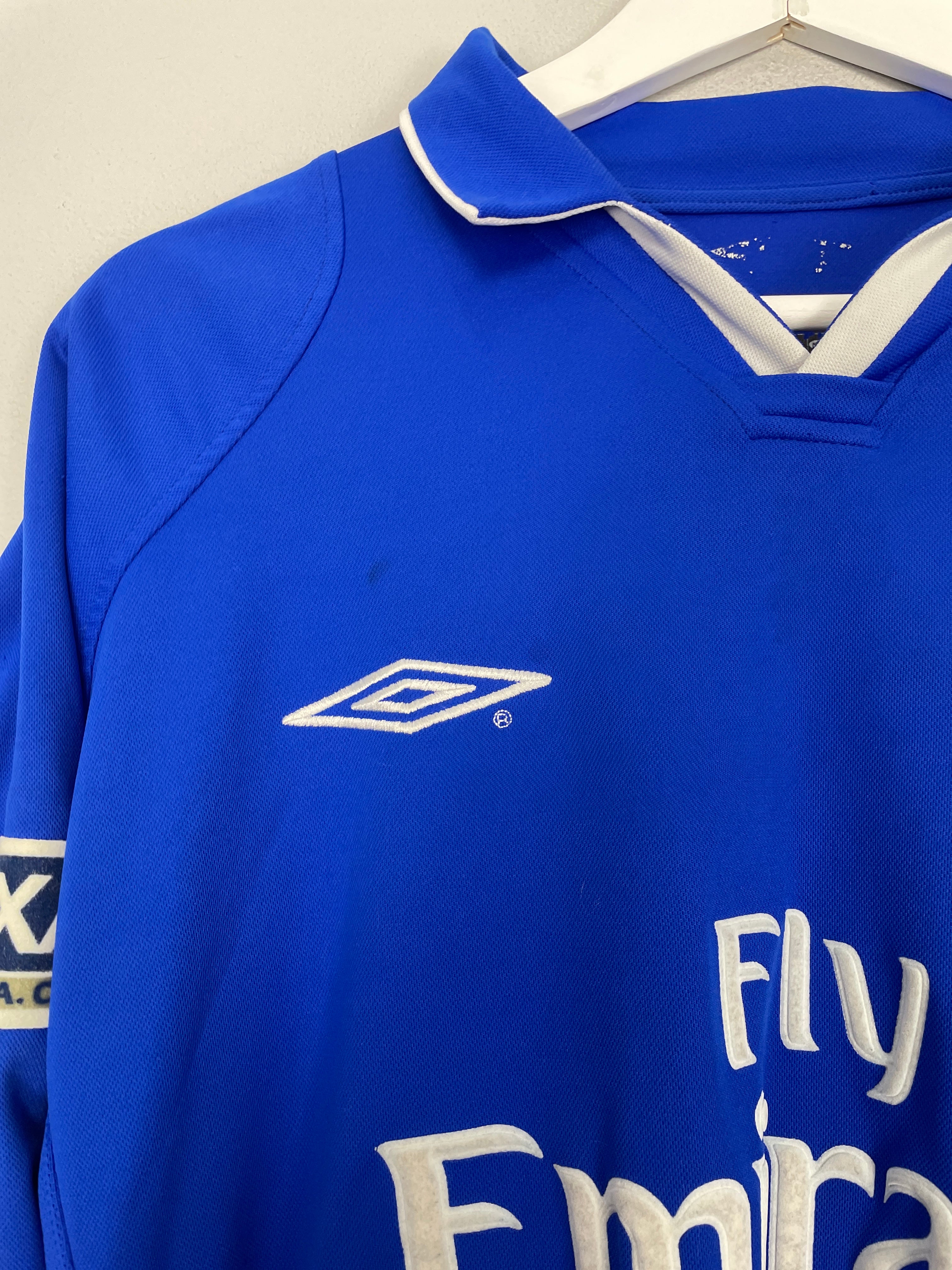 Shop 2001/03 CHELSEA LAMPARD #8 L/S *FA CUP FINAL* HOME SHIRT (L) UMBRO, classic football shirts, vintage football shirts & retro soccer jerseys at Cult Kits