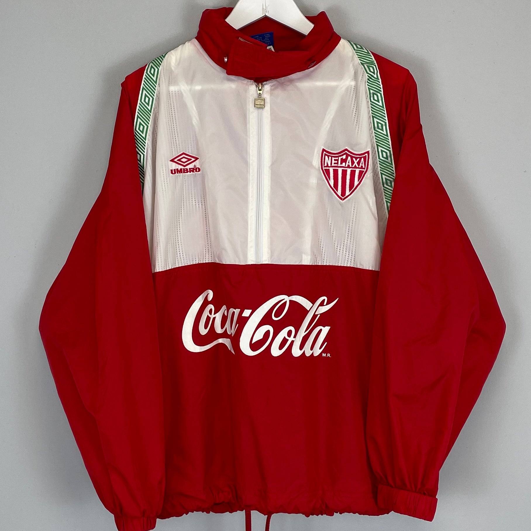 Shop 1995/96 NECAXA 1/2 ZIP JACKET (L) UMBRO, classic football shirts, vintage football shirts & retro soccer jerseys at Cult Kits