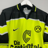Shop 1997/98 DORTMUND 'CHAMPIONS' HOME SHIRT (L) NIKE, classic football shirts, vintage football shirts & retro soccer jerseys at Cult Kits